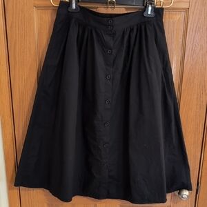 Who What Wear Cotton Button-Down A-line Skirt